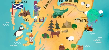 Mapa de Escocia